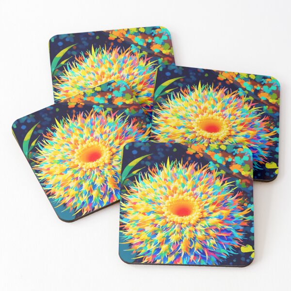 Item preview, Color Burst :Magical Wildflower Mosaic Art Print designed and sold by LomainTatiana8.