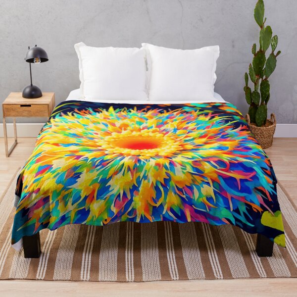 Item preview, Color Burst :Magical Wildflower Mosaic Art Print designed and sold by LomainTatiana8.