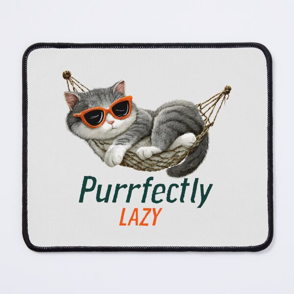 Item preview, Purrfectly Lazy designed and sold by Whereiskim.