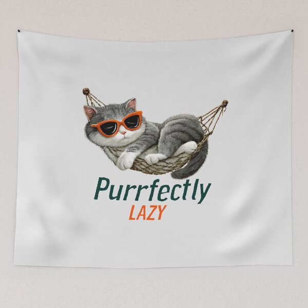 Item preview, Purrfectly Lazy designed and sold by Whereiskim.