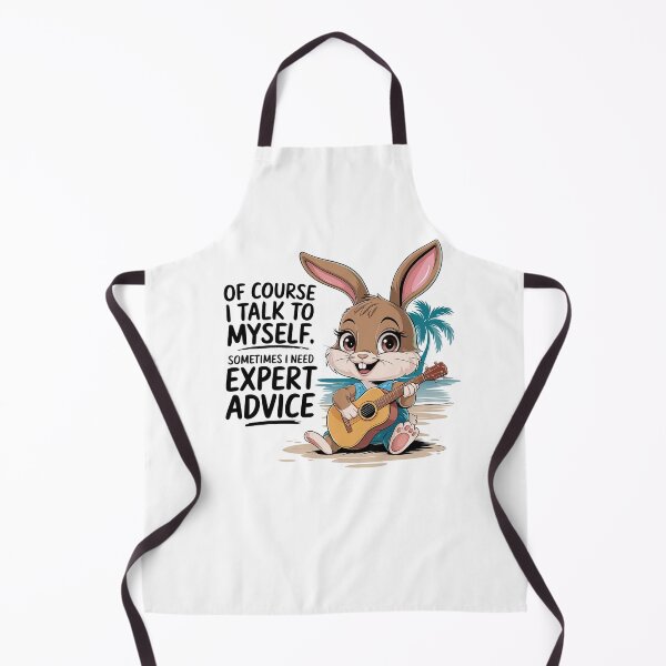Item preview, Of Course I Talk To Myself Sometimes I Need Expert Advice Funny Bunny Rabbit Shirt designed and sold by Cool-cat-art.
