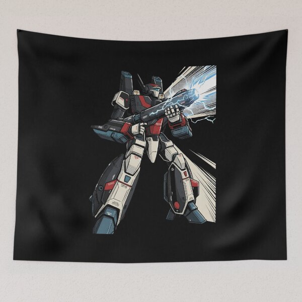 Item preview, Retro 80s Anime Giant Mecha Robot Battloid Graphic designed and sold by EKHOAISTORE.
