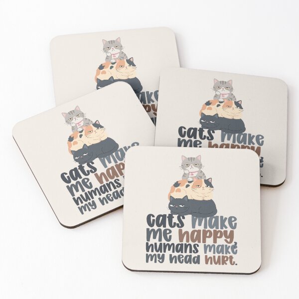 Item preview, Cat Lover Funny Sarcastic Cats Make Me Happy, Humans Hurt designed and sold by ChinkyCat Official.