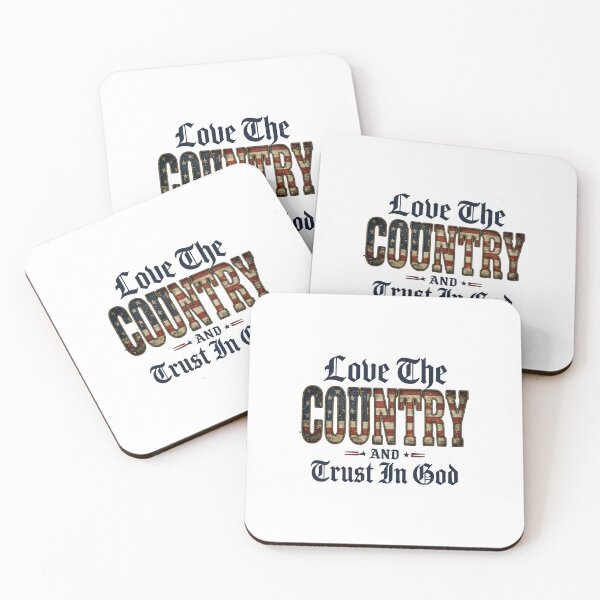 Item preview, Love The Country Trust In God - Patriotic Faith American Flag Design designed and sold by laughingshirts.