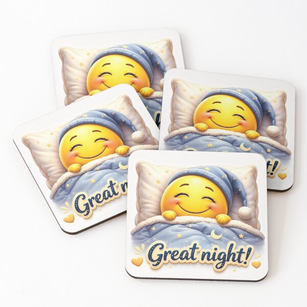 Aperçu de l'œuvre Great Night Cozy Smile créée et vendue par BlissBlvdShop.