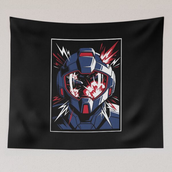 Item preview, Dramatic Mecha Pilot Helmet Visor Reflection Anime Art designed and sold by EKHOAISTORE.
