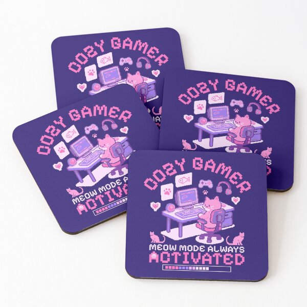 Item preview, Cozzy kitty cat gamer designed and sold by Morcawork.