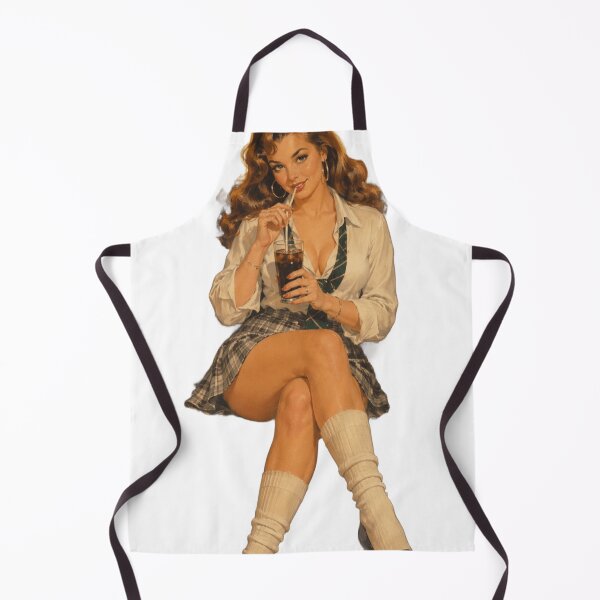 Item preview, Vintage Schoolgirl Pinup – Retro Naughty Nerd Aesthetic Art designed and sold by Cosplayvintage.