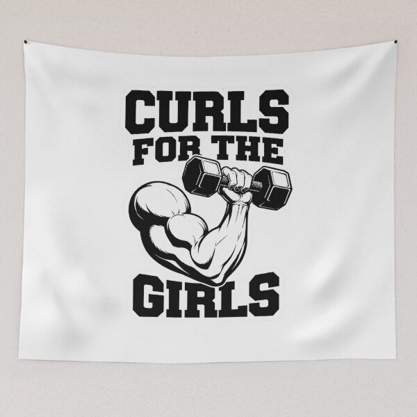 Item preview, Curls For The Girls Funny Gym Bodybuilding Bicep designed and sold by Digistore1221.