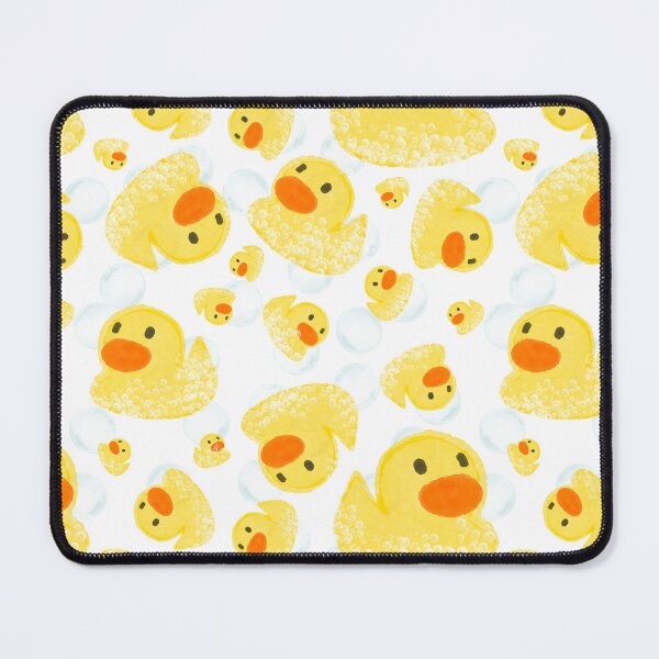 Item preview, Rubber Duck Bath Pattern with Bubbles | Cute Duck Bathroom Design designed and sold by HaileesHollow.