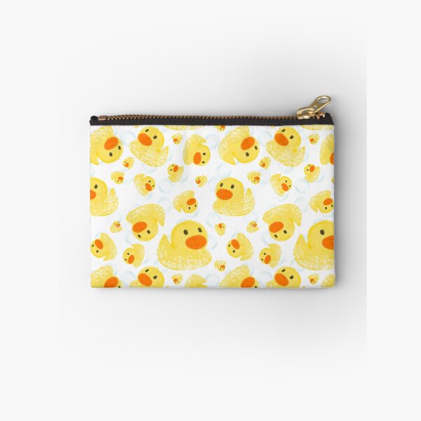 Item preview, Rubber Duck Bath Pattern with Bubbles | Cute Duck Bathroom Design designed and sold by HaileesHollow.