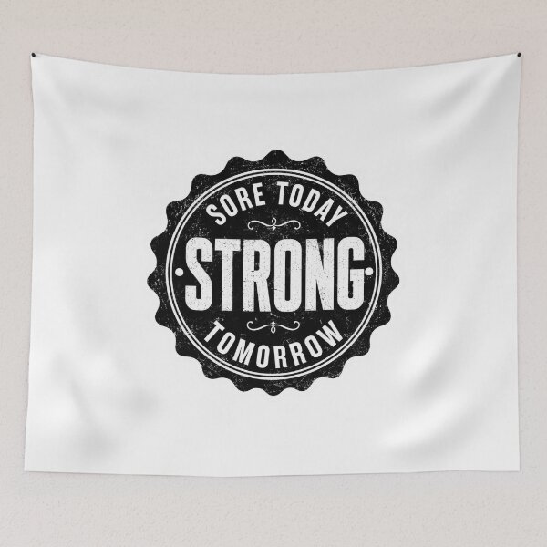 Item preview, Sore Today Strong Tomorrow Gym Motivation Vintage Badge designed and sold by Digistore1221.
