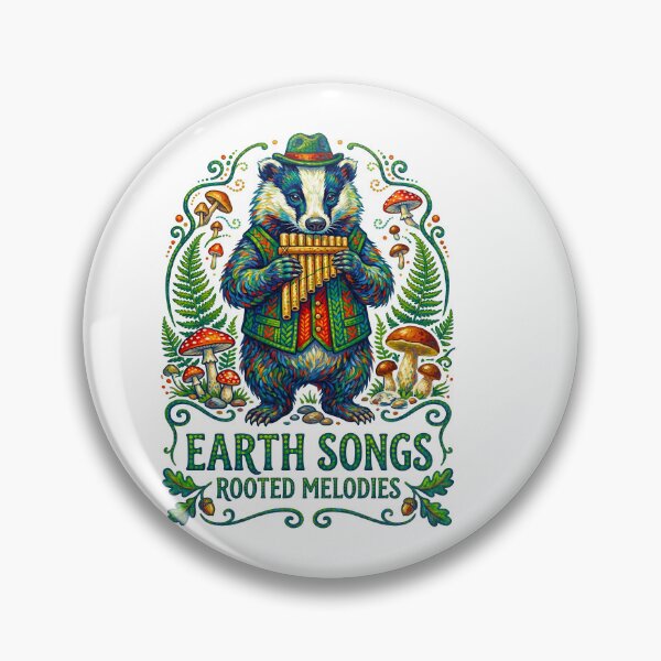 Item preview, Earth Songs Forest Badger Musician designed and sold by TeeARTHY.
