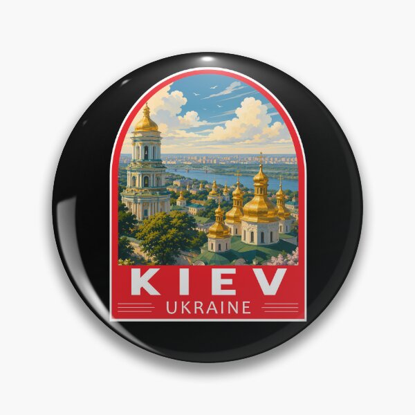 Item preview, Kiev Kyiv Ukraine Travel Art Emblem designed and sold by KrisSidDesigns.