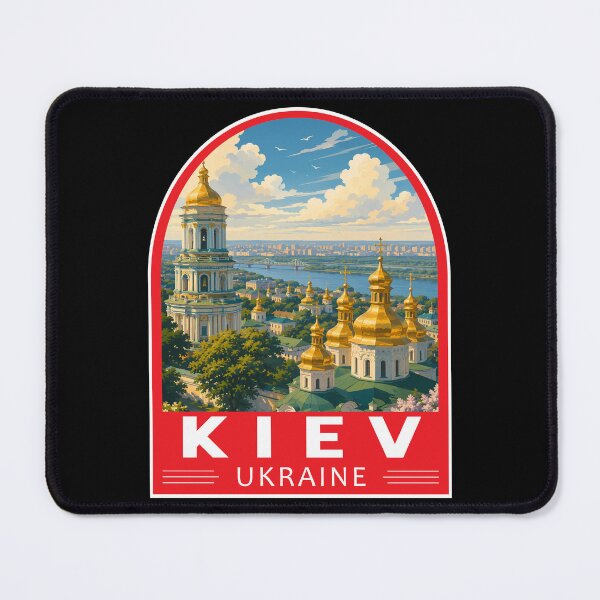 Item preview, Kiev Kyiv Ukraine Travel Art Emblem designed and sold by KrisSidDesigns.