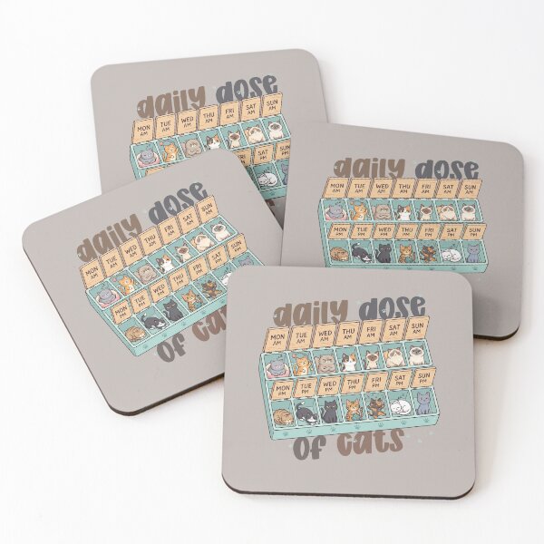 Item preview, Cat Lover Funny Happy Daily Dose of Cats Cute Therapy Humor designed and sold by ChinkyCat Official.