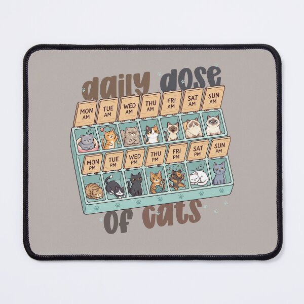 Item preview, Cat Lover Funny Happy Daily Dose of Cats Cute Therapy Humor designed and sold by ChinkyCat Official.