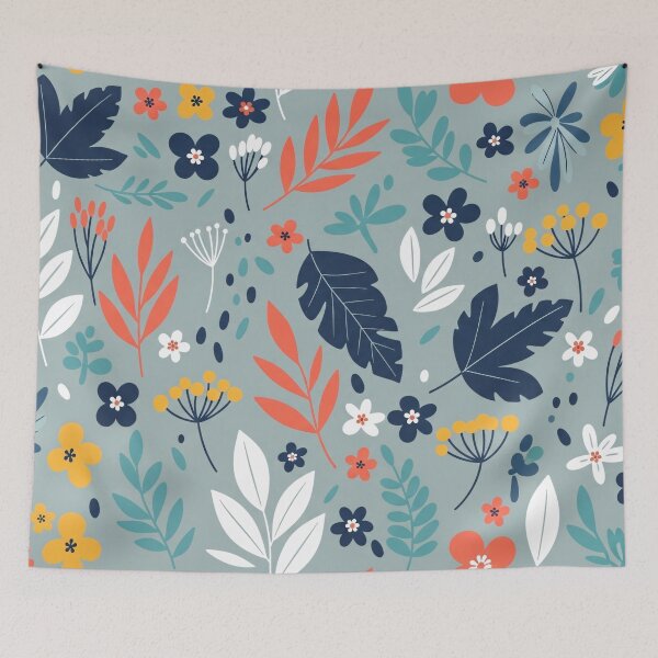 Item preview, Scandi Folk Botanical Pattern designed and sold by PixorStudio.