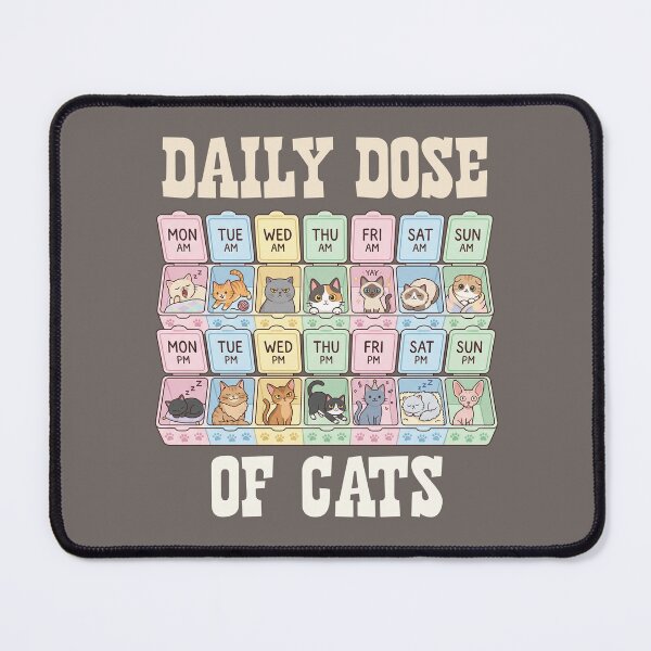 Item preview, Funny Cat Lover Happy Daily Dose of Cats Cute Therapy Humor designed and sold by ChinkyCat Official.