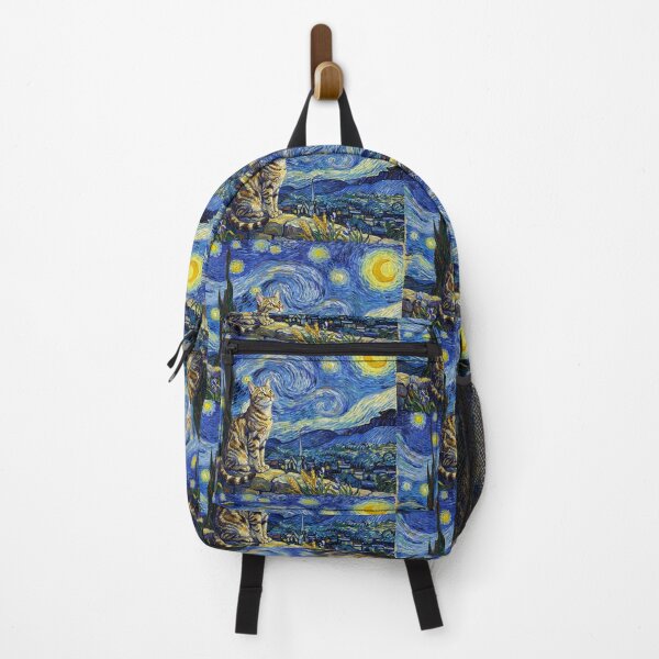 Item preview, Starry Night Cat Van Gogh Style designed and sold by TeeARTHY.