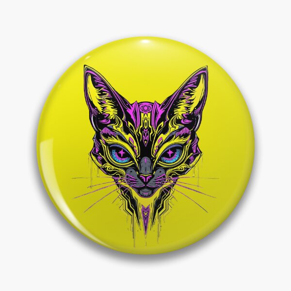 Item preview, Psychedelic Cat: A Fluorescent Look Through Time designed and sold by KunstGeist.