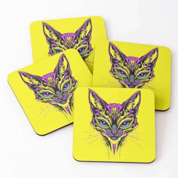 Item preview, Psychedelic Cat: A Fluorescent Look Through Time designed and sold by KunstGeist.