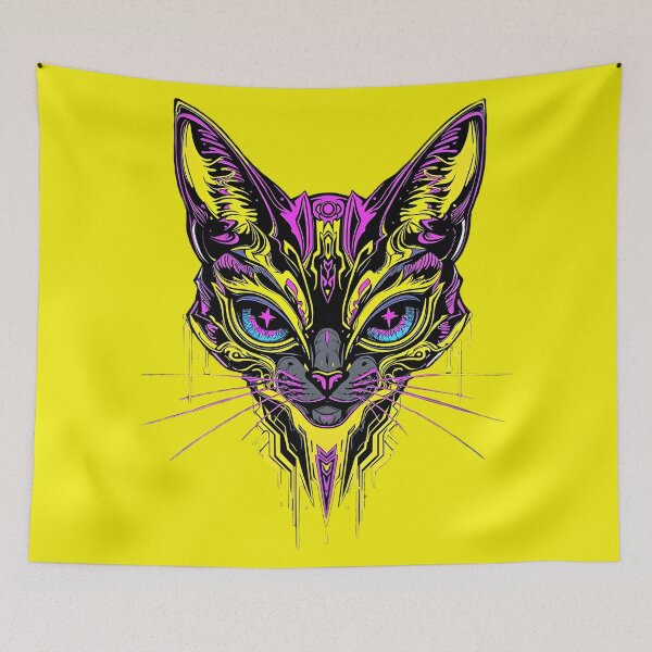 Item preview, Psychedelic Cat: A Fluorescent Look Through Time designed and sold by KunstGeist.