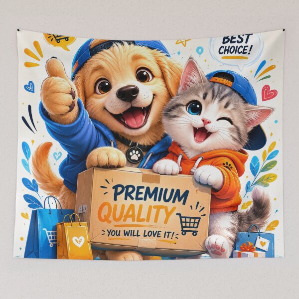Item preview, Cute Puppy and Kitten Friends – Sweet Pastel Animal Art designed and sold by sadeek1021953Ss.