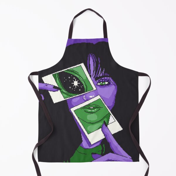 Item preview, Green and Purple Alien Pixel Art designed and sold by LilSeashell.