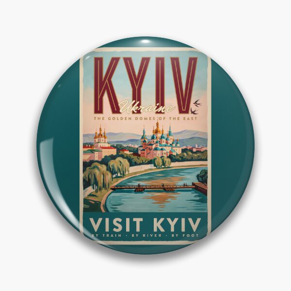 Item preview, Kyiv Ukraine Skyline Illustration Travel Art Vintage designed and sold by KrisSidDesigns.