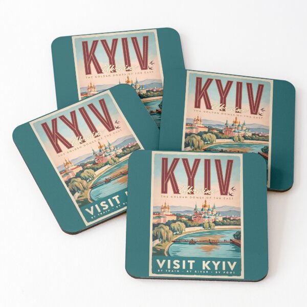 Item preview, Kyiv Ukraine Skyline Illustration Travel Art Vintage designed and sold by KrisSidDesigns.