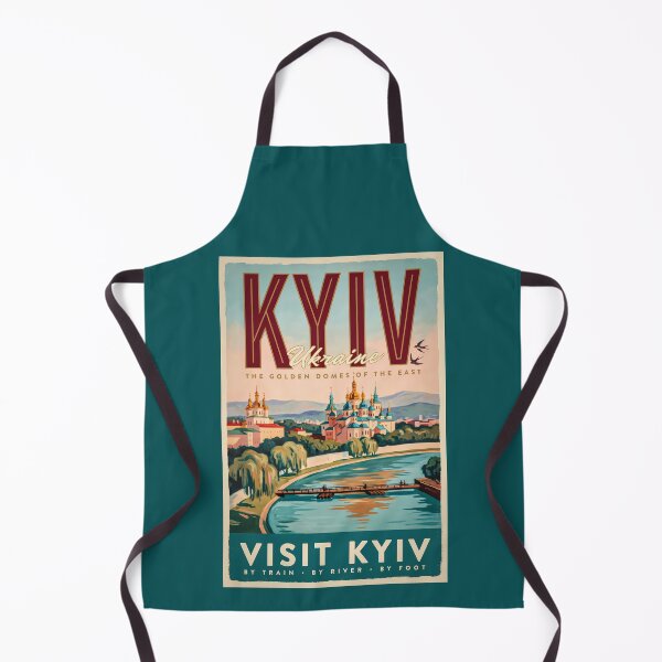 Item preview, Kyiv Ukraine Skyline Illustration Travel Art Vintage designed and sold by KrisSidDesigns.