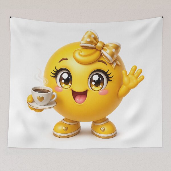 Item preview, Cheerful Coffee Wave Buddy designed and sold by BlissBlvdShop.