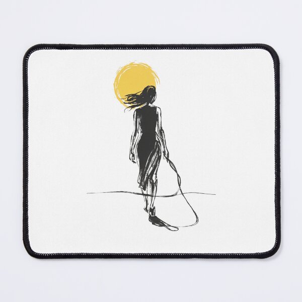 Item preview, Walking Toward the Light – Minimalist Line Art Woman Silhouette designed and sold by Cool-cat-art.