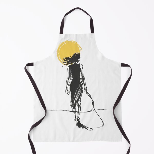 Item preview, Walking Toward the Light – Minimalist Line Art Woman Silhouette designed and sold by Cool-cat-art.