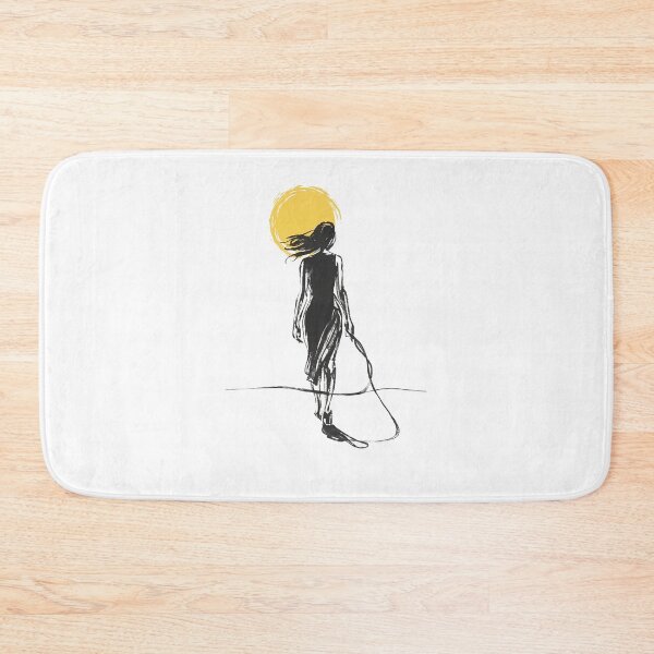 Item preview, Walking Toward the Light – Minimalist Line Art Woman Silhouette designed and sold by Cool-cat-art.