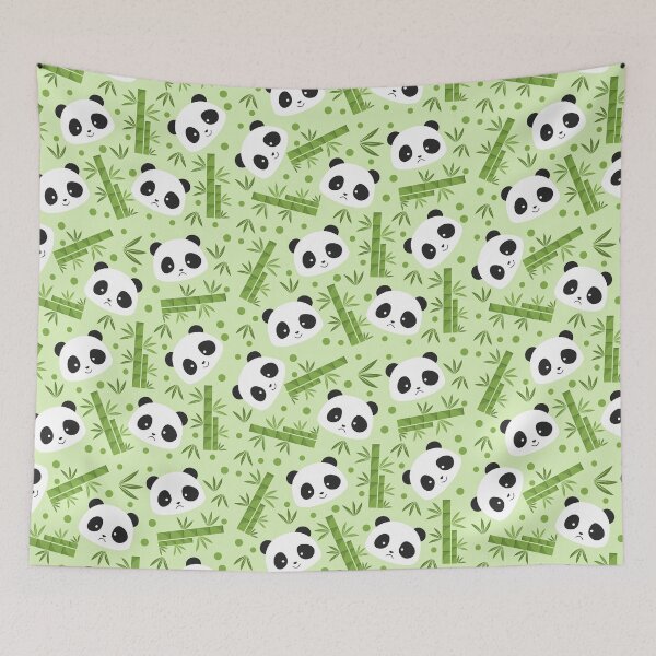 Item preview, Panda Bear Pattern (on Green) designed and sold by PawsitiveMum3.