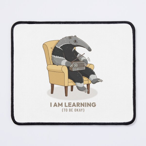 Item preview, Cozy Anteater Listening to Radio Retro Aesthetic designed and sold by Cozy Vintage Animal.