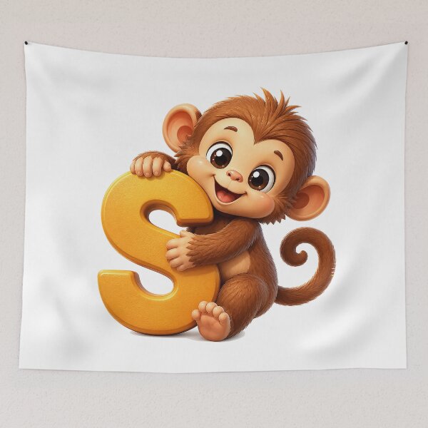 Item preview, Sweet S Monkey Hug designed and sold by BlissBlvdShop.