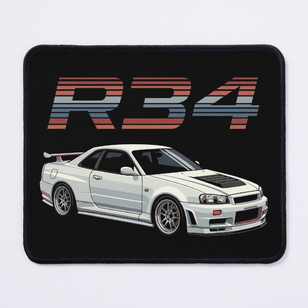 Item preview, R34 GTR Retro Sunset Striped White JDM Car designed and sold by Off-Road-Zone.