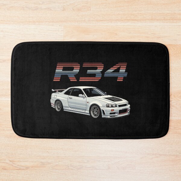 Item preview, R34 GTR Retro Sunset Striped White JDM Car designed and sold by Off-Road-Zone.