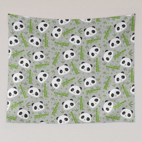 Item preview, Panda Bear Pattern (on Grey) designed and sold by PawsitiveMum3.