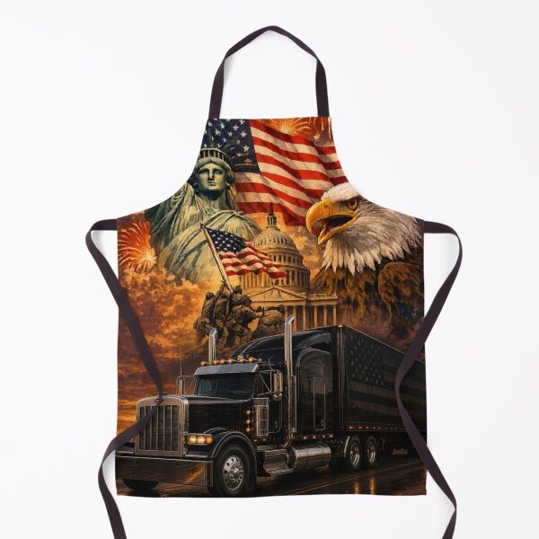 Item preview, Black Iron Patriot – American Freedom Semi Truck T-Shirt Design designed and sold by Diesel outlaw .