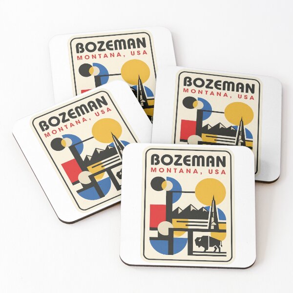 Item preview, Bozeman Montana Mid Century Modern Geometric Bison designed and sold by k3rstman1.
