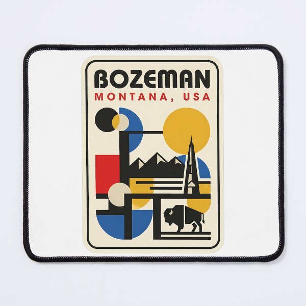 Item preview, Bozeman Montana Mid Century Modern Geometric Bison designed and sold by k3rstman1.