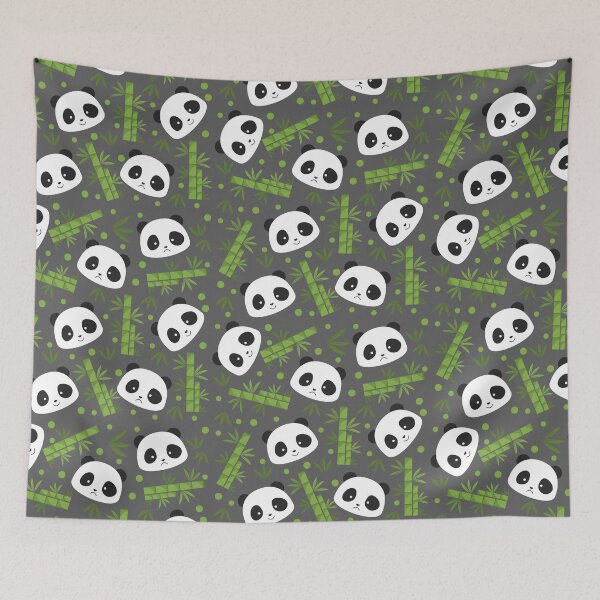 Item preview, Panda Bear Pattern (on Dk. Grey) designed and sold by PawsitiveMum3.