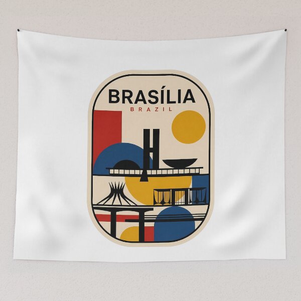 Item preview, Retro Brasilia Brazil Mid Century Modern Architecture designed and sold by k3rstman1.