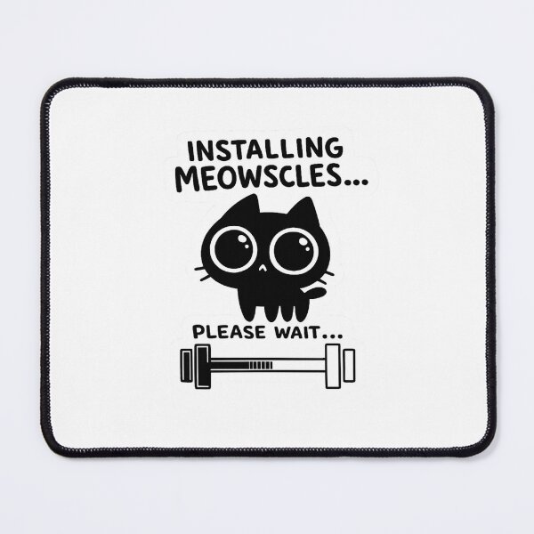 Item preview, Installing Meowscles Funny Gym Cat Weightlifting designed and sold by Digistore1221.