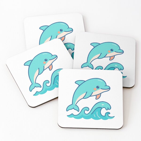 Item preview, Make a Splash Dolphin - Cute Ocean Kawaii Sticker designed and sold by foryouandyours.