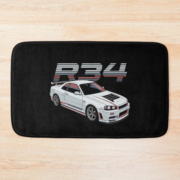 Item preview, R34 GTR Retro Striped White JDM Car designed and sold by Off-Road-Zone.